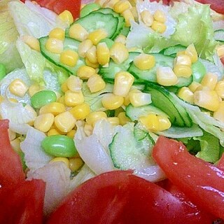 孫ちゃんが大好きな野菜たっぷりサラダ